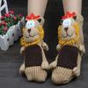 1 пара вязаных носков с животными Осень Зима Толстые Теплые Вязаные 3D Носки до середины икры с куклой-животным Женские Эластичные Домашние Напольные Ковровые Носки для Сна