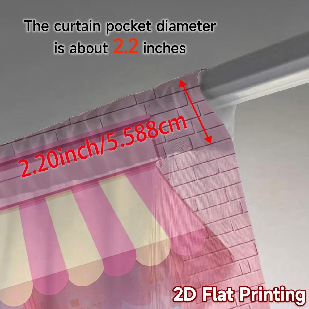 2 шторы с 2D плоской печатью (Без Рода) CandyShopFront Креативные Современные Шторы Прядильные Шторы Универсальные Все Идеально для