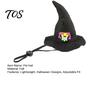 Cat Halloween Costume Accessory Witch Hat, Fun Pet Hat with Adjustable Elastic Strap, Cartoon Bat Themed Ghost Pumpkin Skull for Cats Small