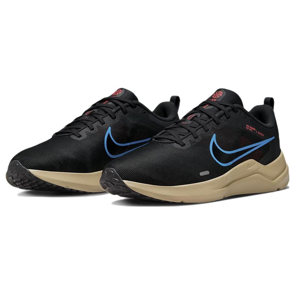 Nike Downshifter 12 Dark Smoke Grey Laser Blue Мужские кроссовки Хаки Ярко-Малиновый DD9293-008