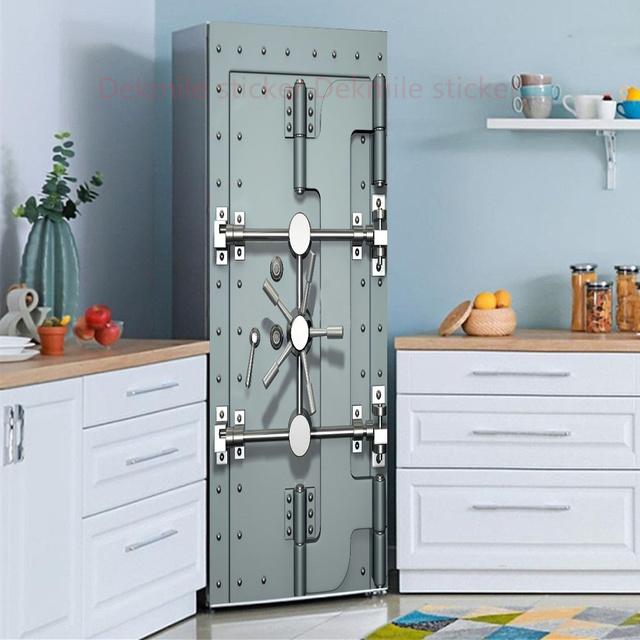 39 стилей на выбор, цветы, пейзаж, наклейка на холодильник, пилинг-палка, водонепроницаемая двойная дверь, морозильная камера, декор для шкафа, художественная роспись