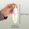 Iris Ohyama LED 17mm Base 40W Daylight Full Beam Bulb, Filament, Diameter, Equivalent, White, Distribution, Dimmable, Clear, LDC4N-G-E17/D-FC