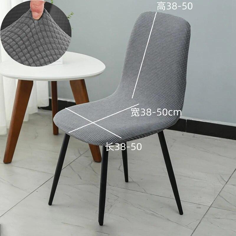 High Quality Multi-color Thickened Elastic Chair Cover Universal Curved Dining Chair Cover All Inclusive Backrest Integrated Set