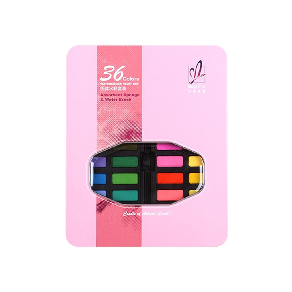 Подарочный набор профессиональных акварельных красок 36 цветов