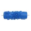 Decorative Texture Roller Rubber Pattern Paint Roller for Wall Furniture Fabric Quilts Blue 098Y