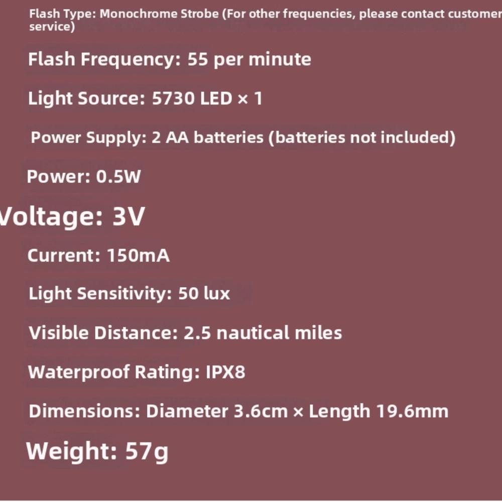 Waterproof Design Fishing Signal Light Long Lasting Battery Warning Signal Lamp Night Fishing