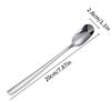 Stainless Steel Spoon Long Handle Stirring Spoon Household Seasoning Spoon Milk Tea Coffee Spoon Desseert Tool Restaurant Supply