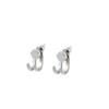 Silver Plated Hip Hop Korean Hoop Earring Geometric Stud Earring Men Earring Ear Jewelry