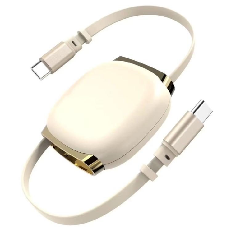 Кабель USB Type C для передачи данных и зарядки 240 Вт, Плоский выдвижной шнур USB Type C для работы за столом, дорожной сумки и использования в автомобиле