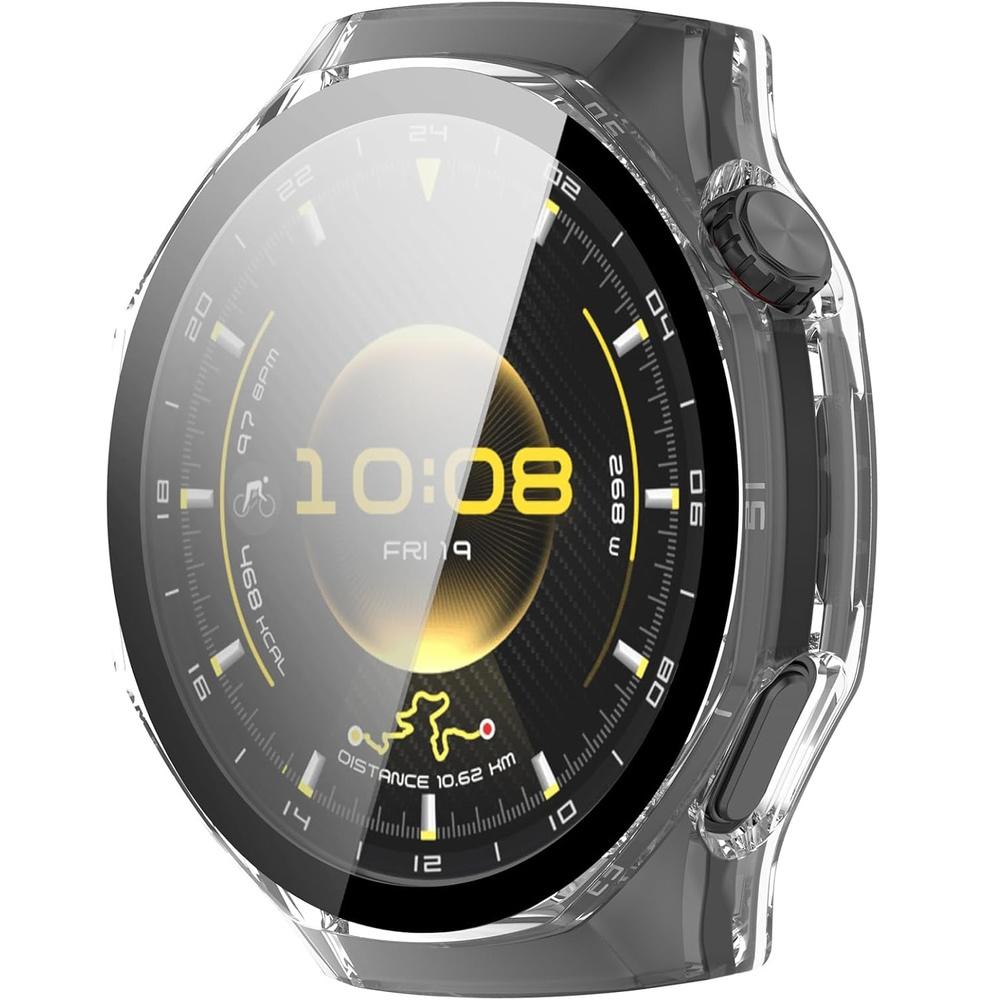 2in1 Case + Tempered Glass for Huawei Watch GT 6 Pro 46mm, Transparent