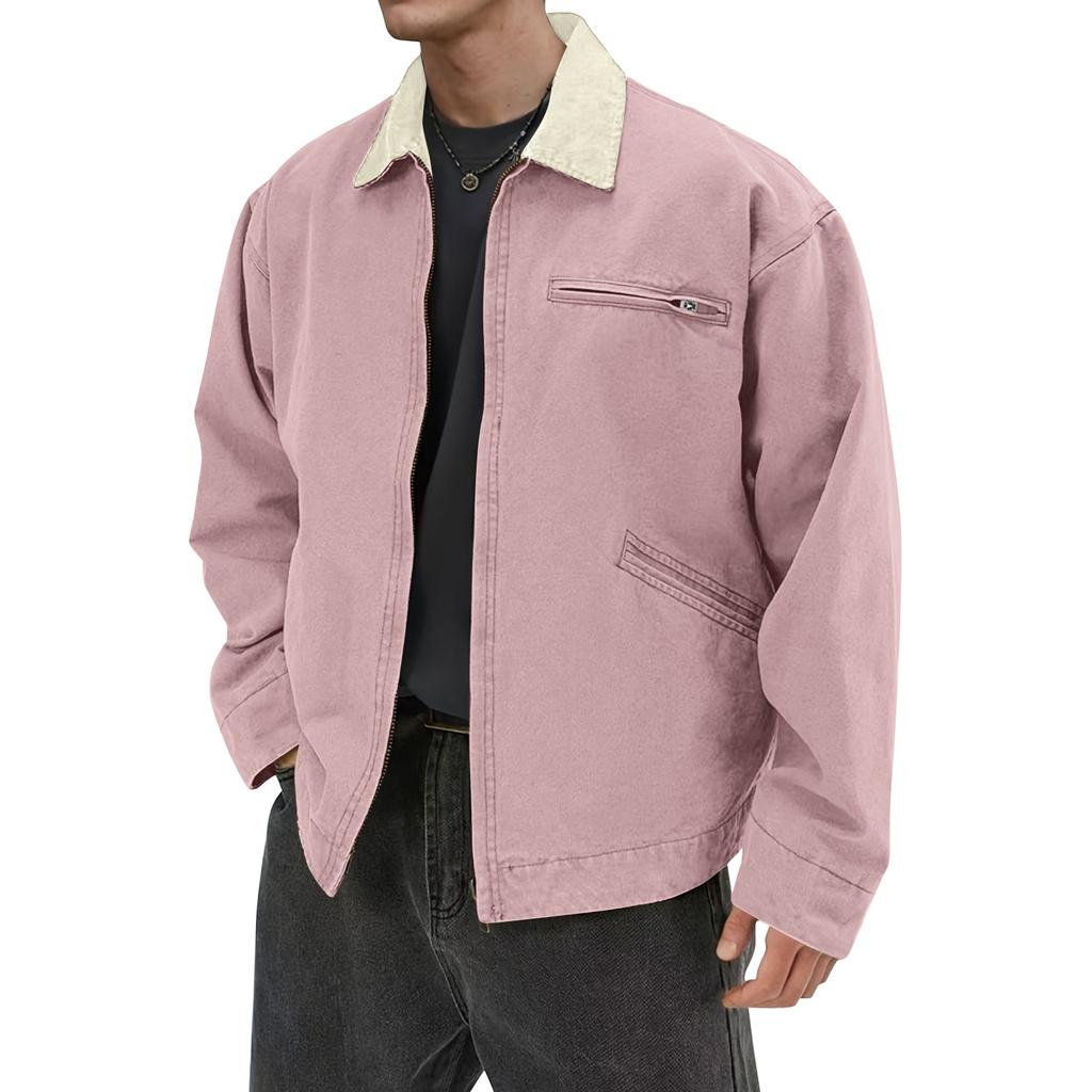 Men's Solid Color Camouflage Outdoor Sports Jacket Men's Pocket Button Casual Jacket