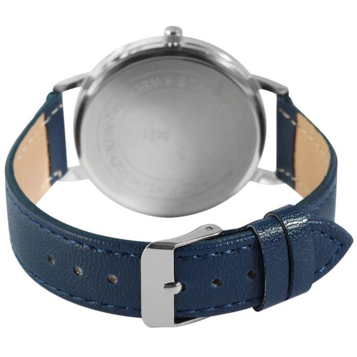 Montre - EXCELLANC - Excellanc - 39 mm - Cadran bleu - Bracelet simili cuir bleu