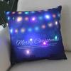 Christmas Light LED   Decoration 45x45cm Santa  Sled Village Color Ball Sofa Seat Pillow Sleeve  Cases