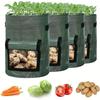 4pcs Potato Grow Bags, Potato Planters With Flap And Handles, Vegetables Garden Planting Bags For Onion, Fruits, Tomato, Carrot (7 Gallon)