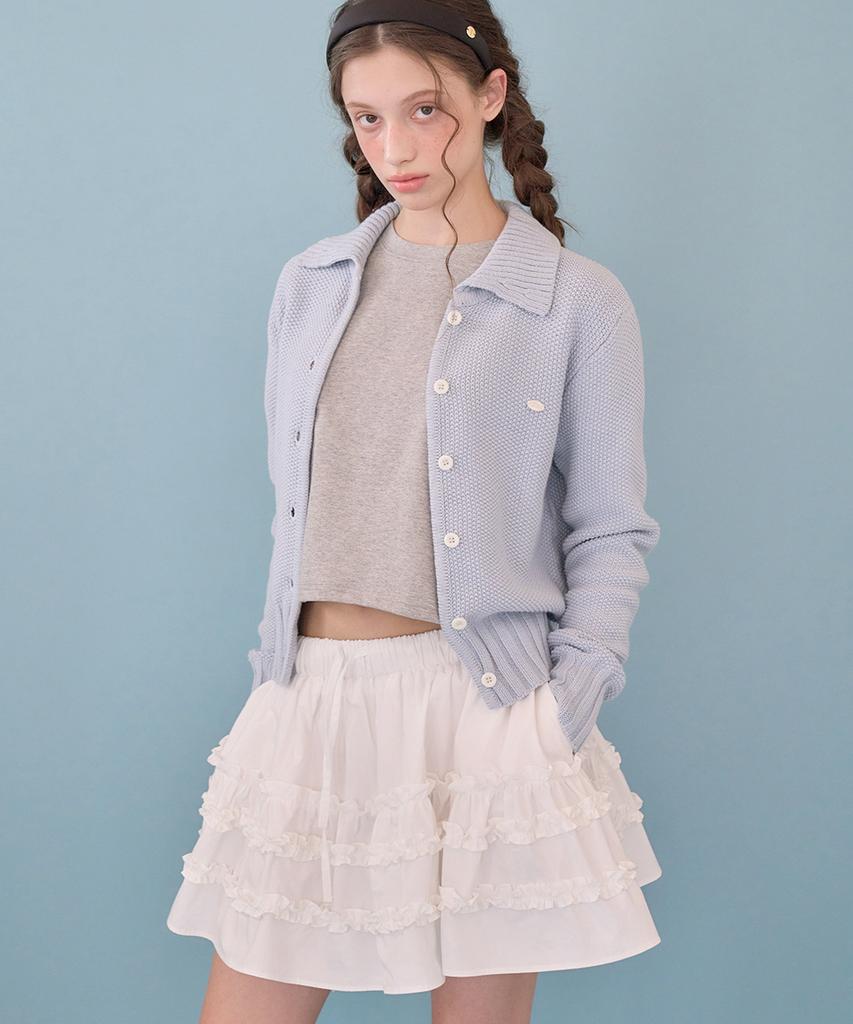 Eopaeleolakaibeu Frill Cancan Mini Skirt_Ivory