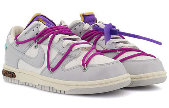 DM1602-111 OffaWhite Nike Dunk Low Партия 28 Белый Фиолетовый (Мужской)