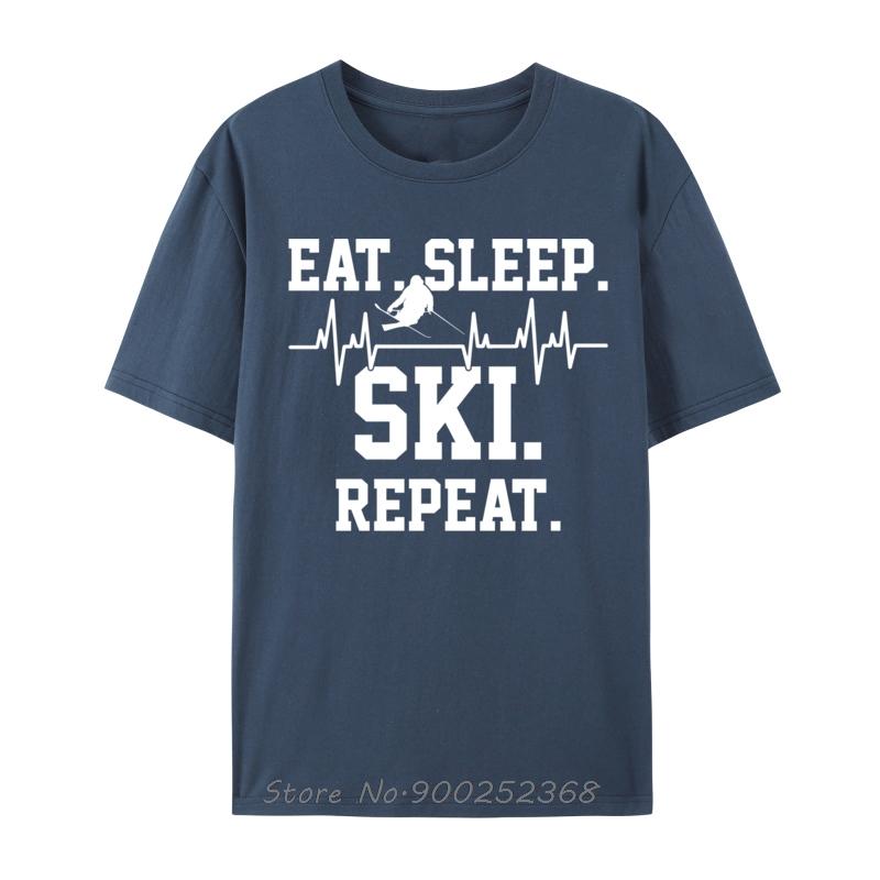 Skiing Ski Heartbeat Men Faddish Tshirt Oversized Men Cotton Tshirt Oneck New Fitness Tees Tops Summer Fashion T Shirt