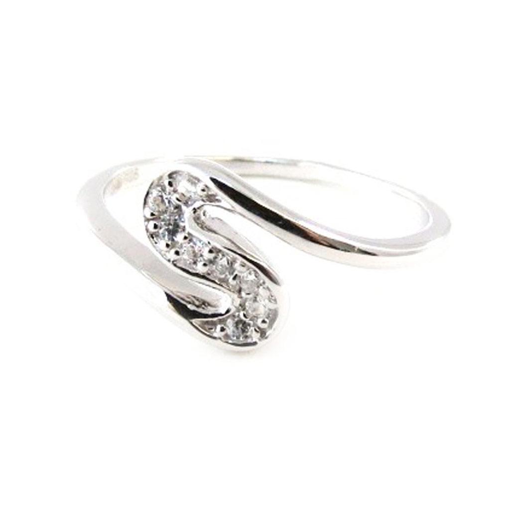 Белое серебряное кольцо 'Goddess'