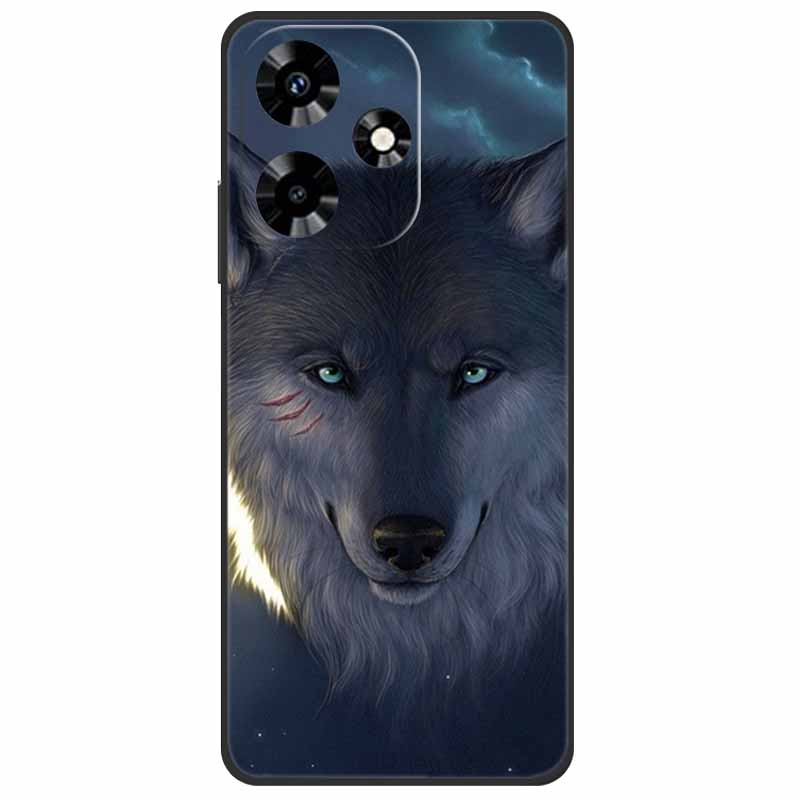 Для Infinix Hot 30i NFC Чехол X669D Силиконовый Волк Лев TPU Мягкий Fundas Для Infinix Hot 30i X669C Hot30i 2023 Защитный Черный Capa