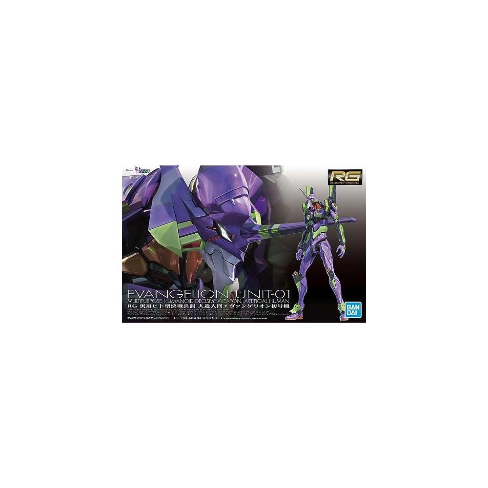 Bandai Spirits RG Евангелион Единица-01 Пластиковая модель-конструктор с цветовой кодировкой, масштаб 1/144