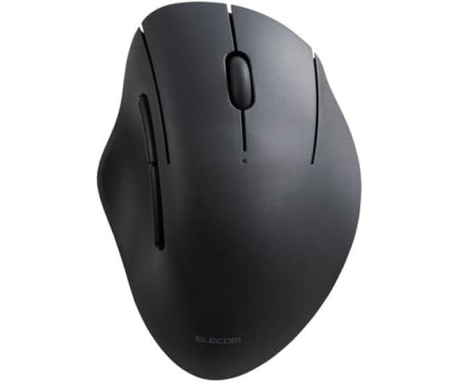 Elecom SHELLPHA Wireless 5 Medium Quiet Multi-Touch Mouse, Buttons, Size, Antibacterial, Design, Black, M-SH20MBSKXBK