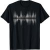 Black and White Overlapping Sound Waves T-Shirt