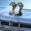 Автомобильный вентилятор с двумя головками, автоматическое охлаждение с 2 скоростями, прочный, вращающийся, сильный ветер, стол
