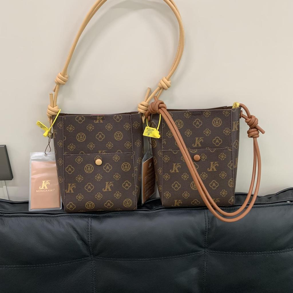Летний новый стиль модная сумка-ведро с надписью, портативная, на плечо, через плечо, женская сумка, набор из двух предметов