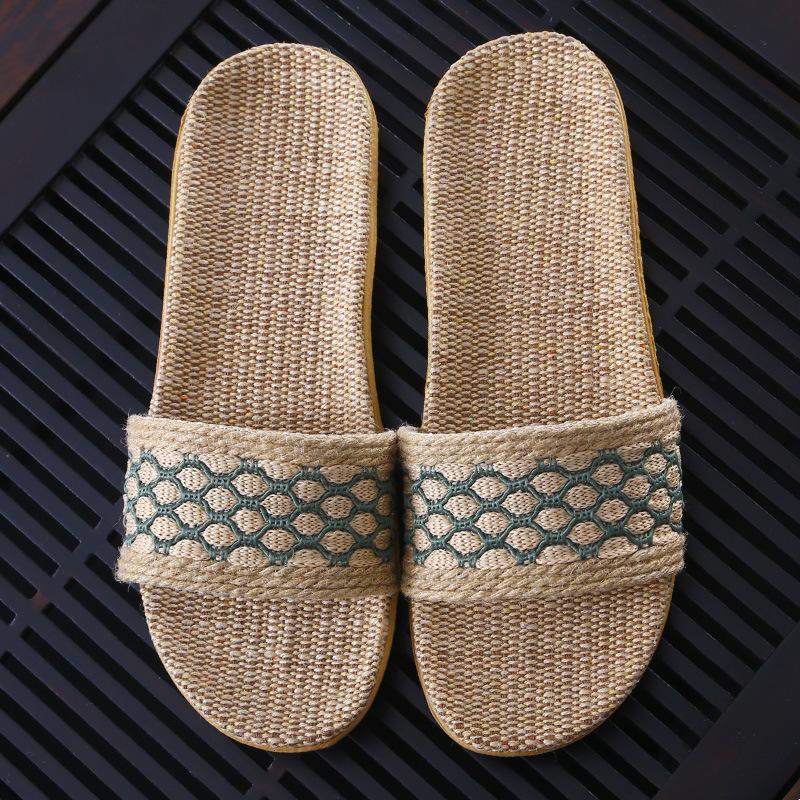 New Summer Retro Woven Home Slippers