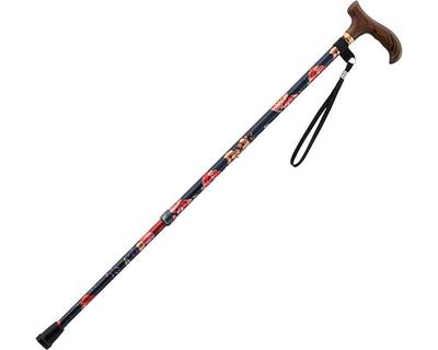 Kaientai Smile Stick, Выдвижной, Тонкий, Черный с цветочным узором, CX-07028