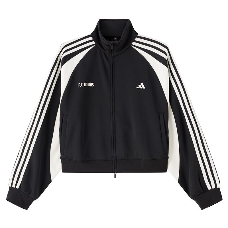 adidas Повседневная вязаная куртка на молнии свободного кроя с длинным рукавом для женщин KZ4166