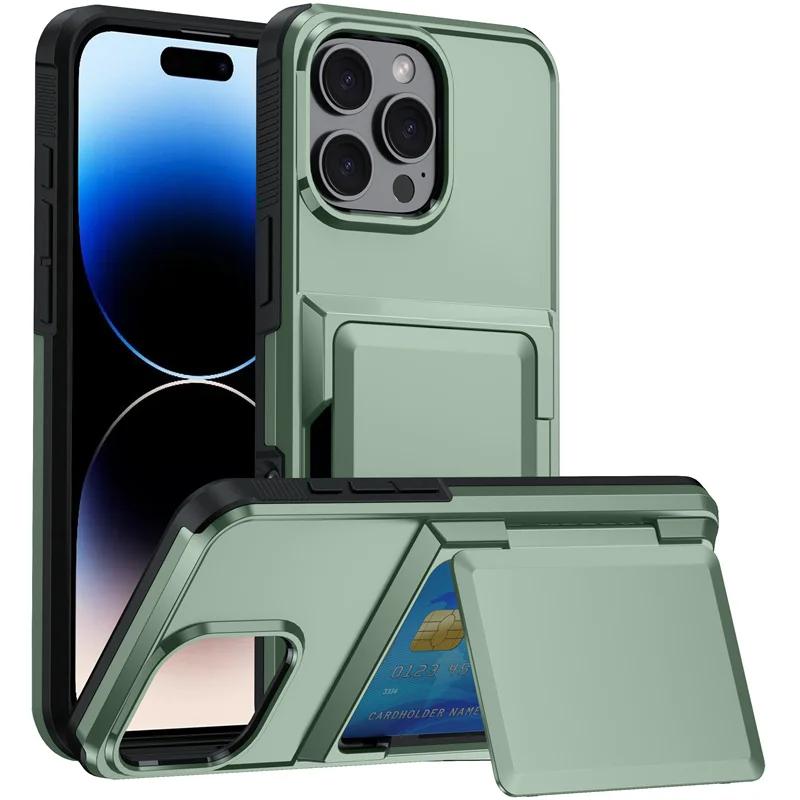 Кошелек для карт Чехлы для телефона iPhone 16 15 14 Pro Max 13 12 11 Pro Ударопрочный Защитный чехол для iPhone 16 Флип-кейс с подставкой