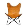 Indian Handmade Genuine Leather Butterfly Chair For Home And Office