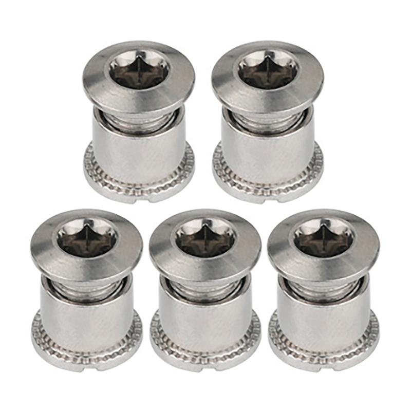5Pcs Single Double Triple Bike Chainring Bolts Nut with Multiple Size Optional for Single, Double and Triple Chainrings