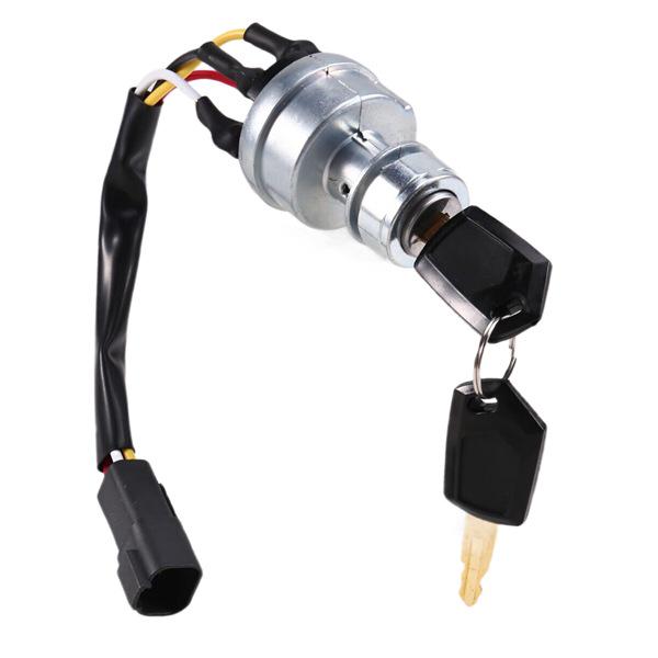 Ignition Switch with Key for Caterpillar Models: 277B, 246, 262, and 232B. Model Number: 142-8858.