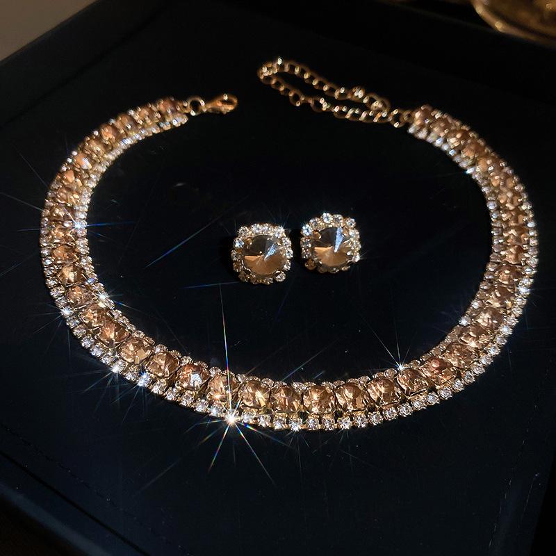 Роскошный комплект из европейских и американских бриллиантовых подвесок и серег - элегантные универсальные ювелирные изделия