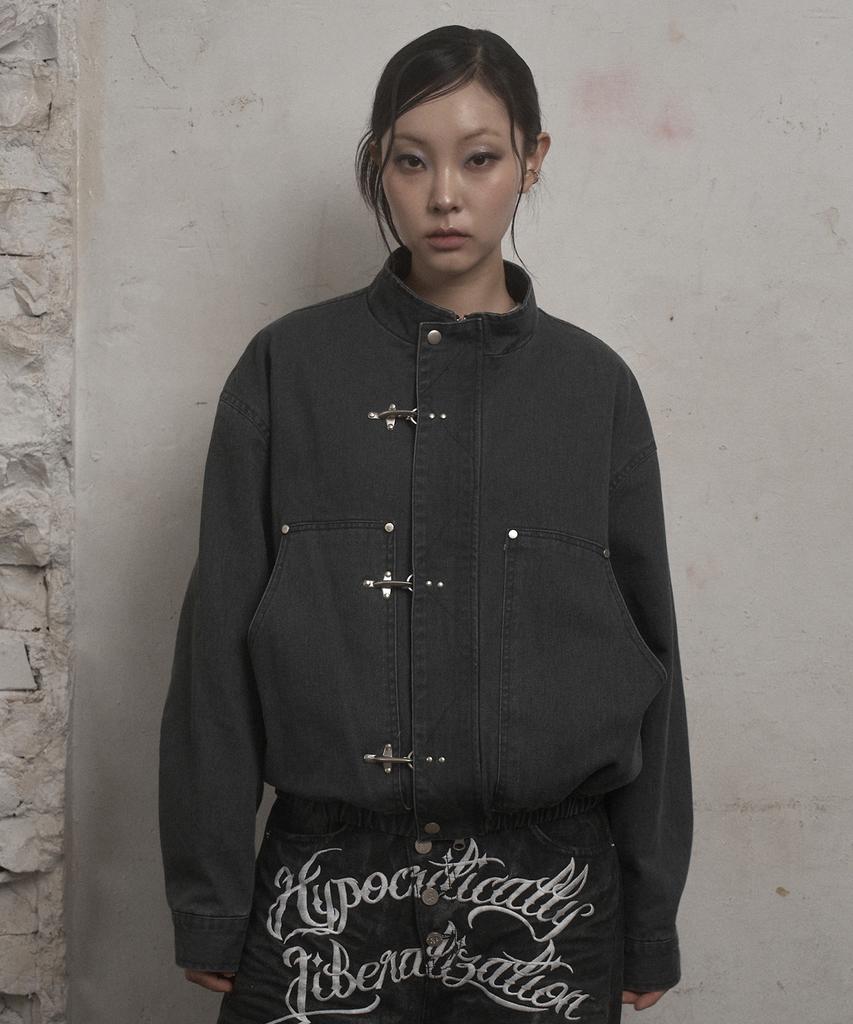 UNUSEDLAB Washed Fireman Jacket (Charcoal)