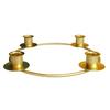 Advent Wreath Candle Holder Christmas Candle Ring Stand for 4/5 Taper Candles Gold Metal Advent Wreath Ring for Christmas Holiday Home Party Church