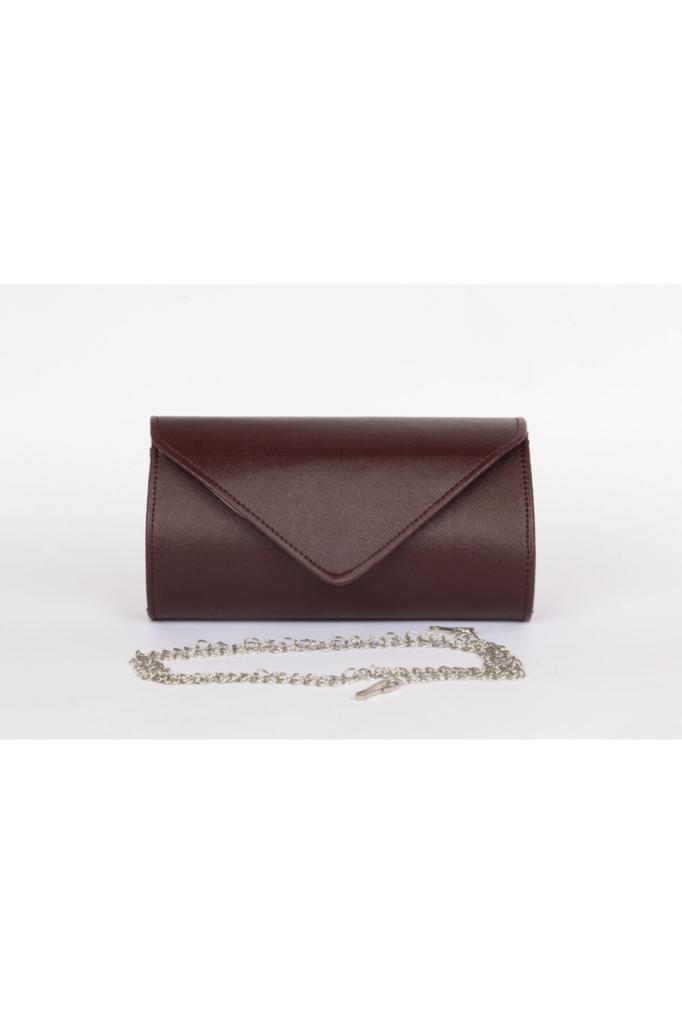 Women's Stylish and Useful Evening Dress Bag Burgundy Line Pattern Evening Dress Bag