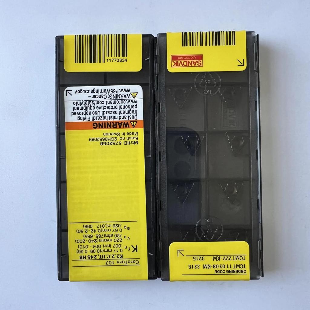 Original Sandvik / TCMT110308-KM 3215 CNC Lathe Carbide Blade 10 PCS