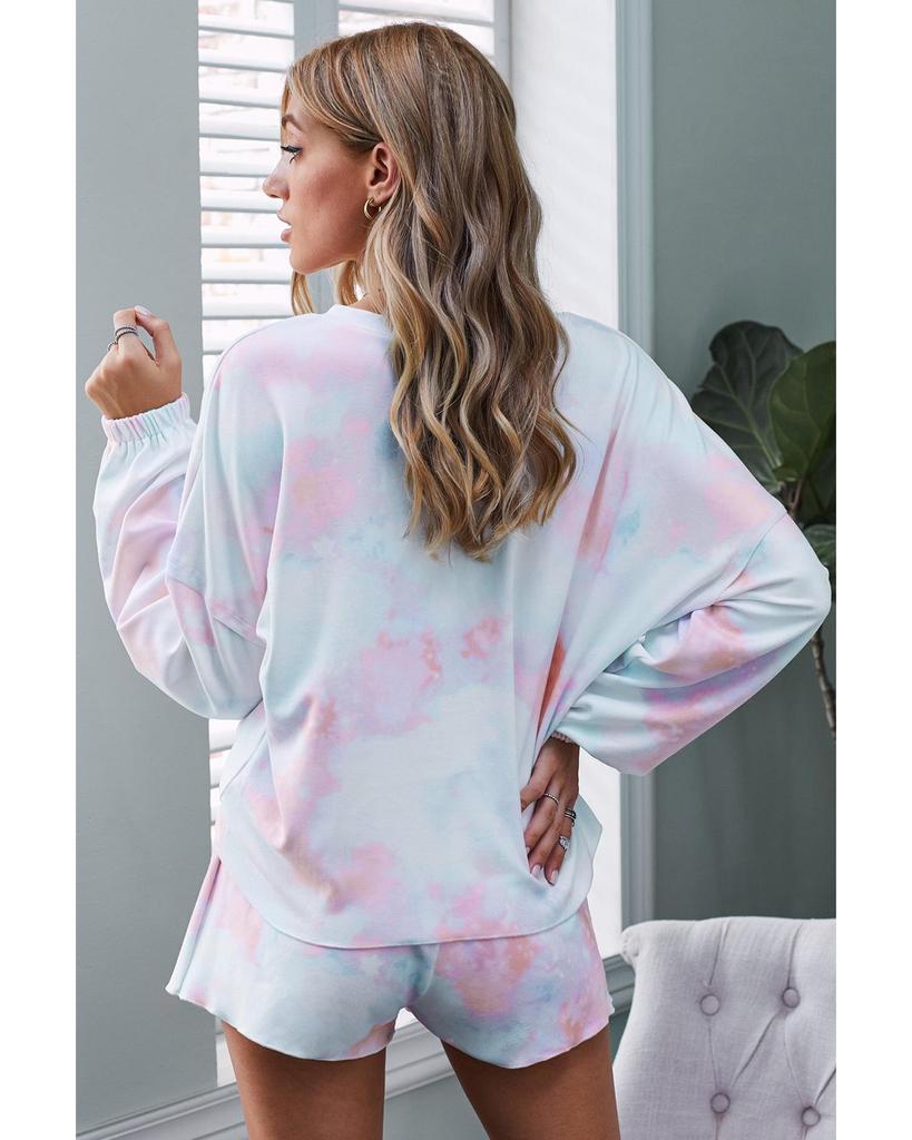 Azura Exchange Комплект пижам с узором «тай-дай»