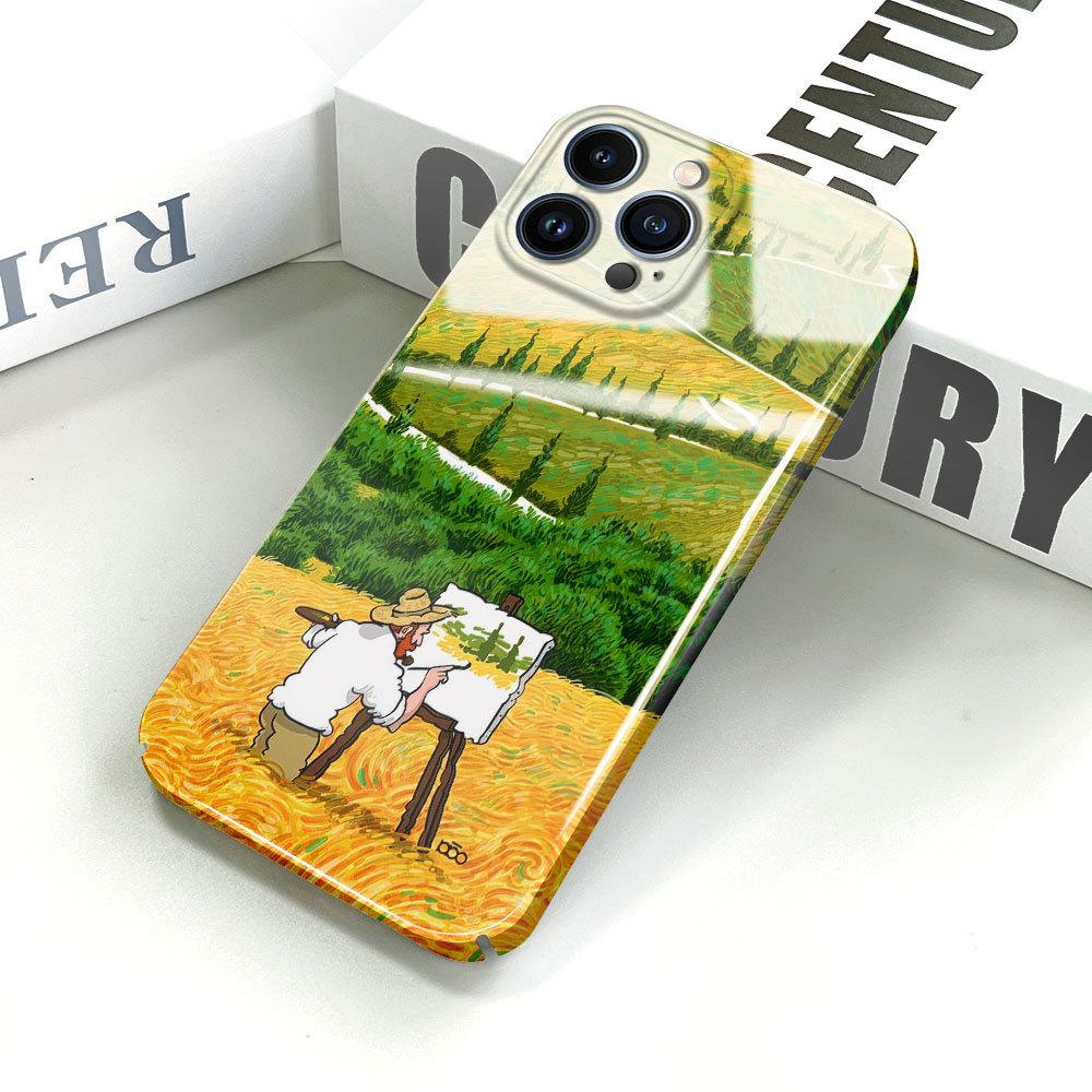 Универсальный чехол для телефона с пленкой и мультяшным модным дизайном, твердый чехол с полным покрытием, защитный чехол для камеры для iPhone, Samsung, Xiaomi, Poco, Redmi, Huawei, Honor