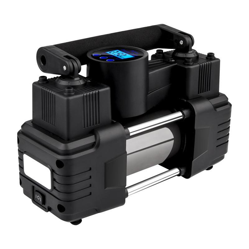 Двухцилиндровый мини портативный 12 В высоковольтный металлический автомобильный воздушный насос