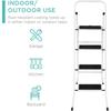 Best Choice Products 4-Step Portable Folding Heavy-Duty Steel Ladder w/Hand Rail, Wide Platform Steps