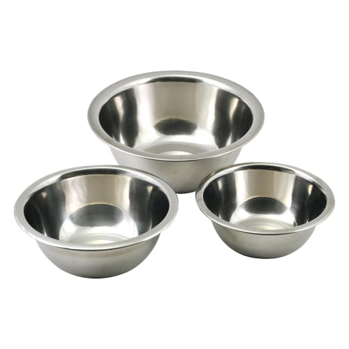 Pearl Metal Kitchen Mate HC-316 3-Piece Stainless Steel Bowl Set (16cm, 18cm, 22cm) Dishwasher Safe for Meat Preparation