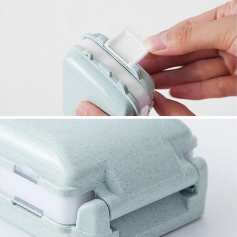 3-Layer Degradable Mini Dispenser Wheat Straw Medicine Storage Pill Boxes Travel Sealed