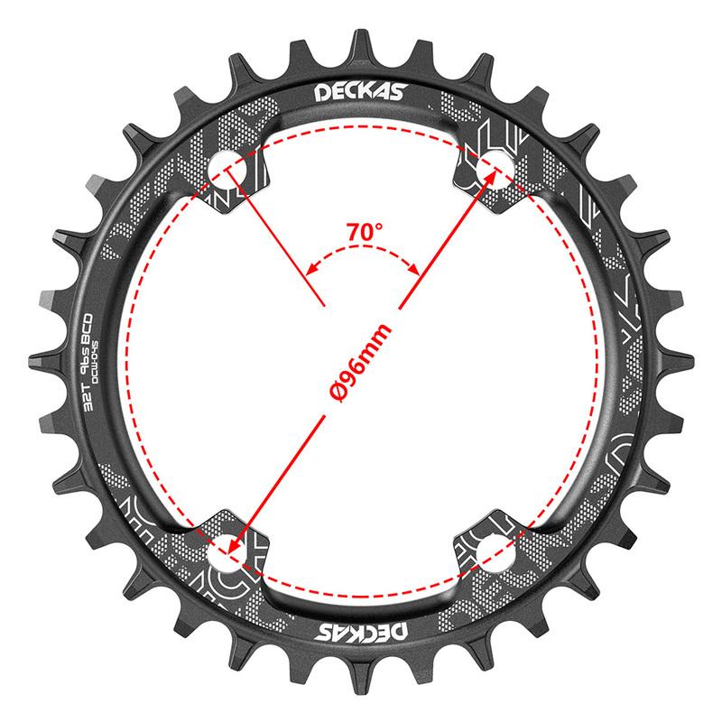 Кругло-овальная звезда Deckas 96BCD для MTB 96bcds 32T 34T 36T 38T 40T 42T 44T 46T 48T Асимметричная звезда для M7000 M8000 M4100 M5100