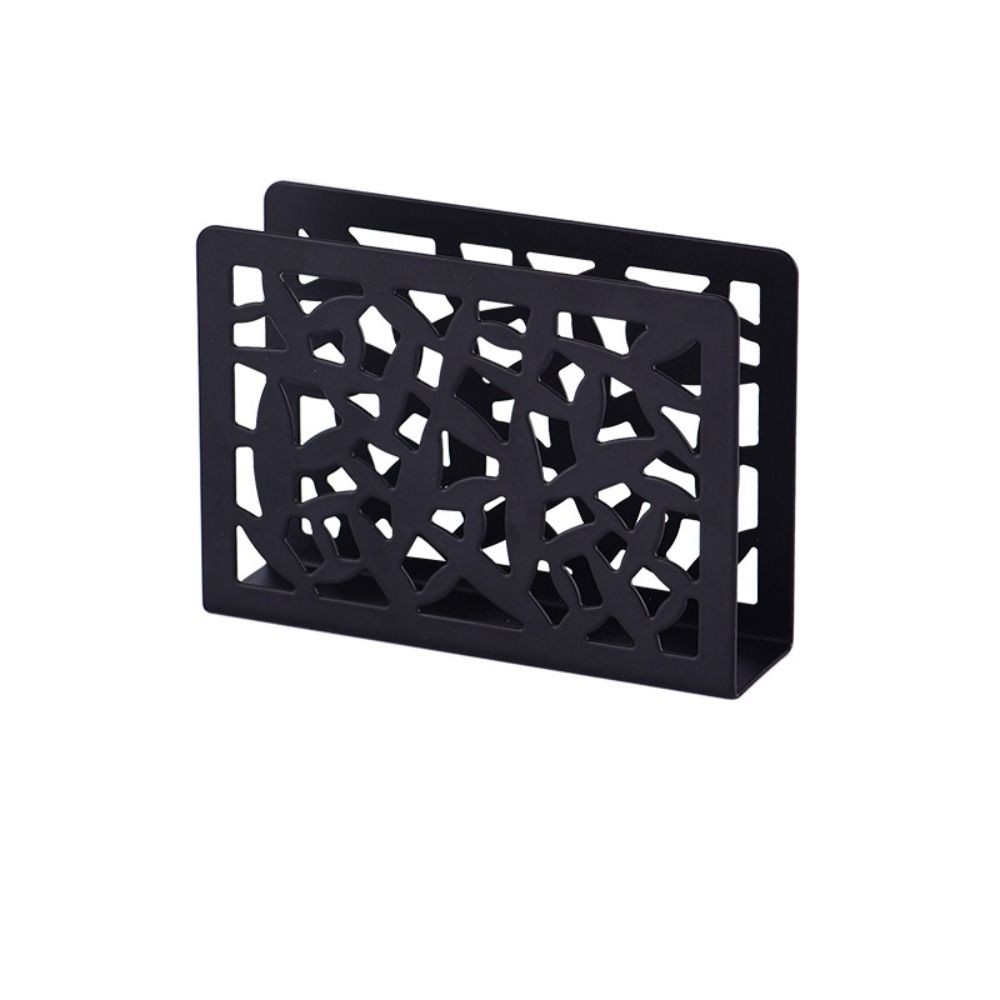 Modern Stainless Steel Napkin Holder Hollow Paper Storagerack Silver Paper Towel Holder  Kitchen