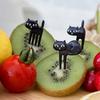 Новинка Пластиковые Мультяшные Животные Муравьи Кошки Форма Музыкальной Ноты Набор Вилок для Еды Фруктов для Вечеринки Торта Десерта Аксессуары для Бенто LS