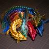 3D Printed Water Dragon Antistress Full Body Joints Creative Toys Crafts Ornaments Home Desktop Decoration Figurines Statue Gift